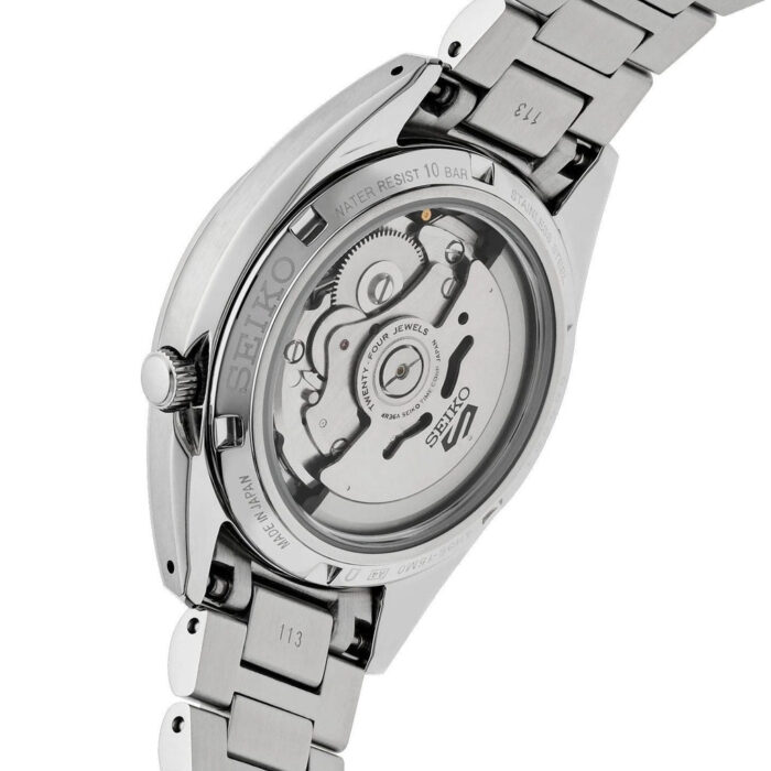 Seiko 5 Sports Automatic Blue Dial Silver Steel Strap Watch for Men - SRPL55K1 - Image 5